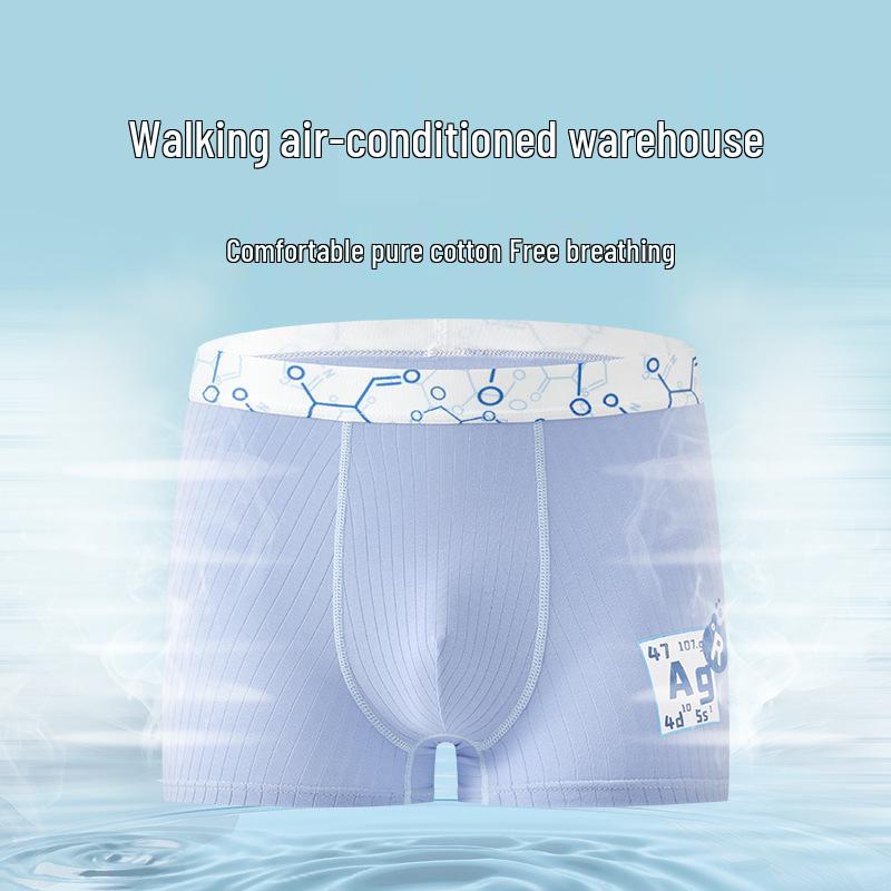 Boys' Breathable Cotton Boxer Briefs with Antibacterial Crotch, Sizes 15-18 Years