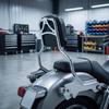 Motorcycle Backrest with Pad Sturdy Passenger Metal Frame