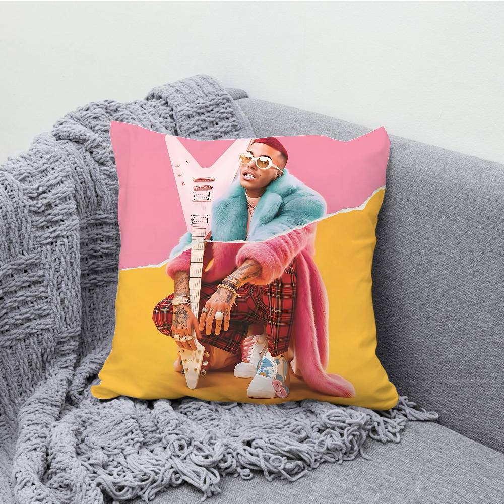 SANTANA MONEY GANG Sfera Ebbasta Throw Pillow Case For 45x45cm 55x55cm 30x30cm Square Car Pillowcase Home Bedchamber Decor Gift