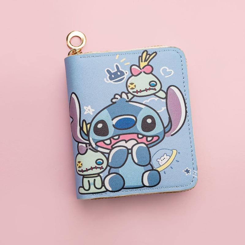 Cartoon Cartoon Pu Wallet Student Short Zipper Bag Change Bag ID Bag Card Bag