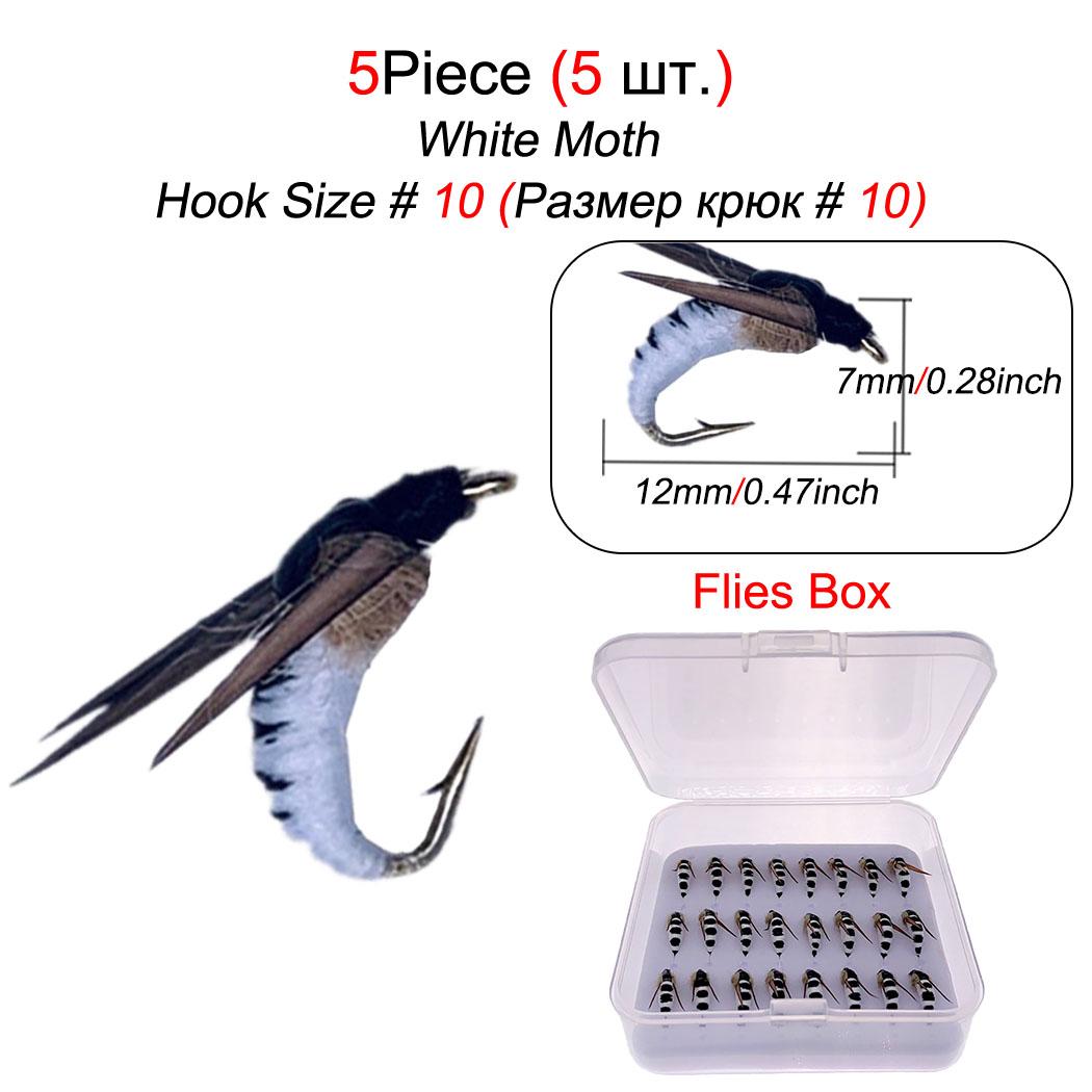

5/10/20/25 шт./кор. премиум-класса, искусственные насекомые, сухие мухи, приманка для рыбалки на форель 5Pcs-(With Flies Box)