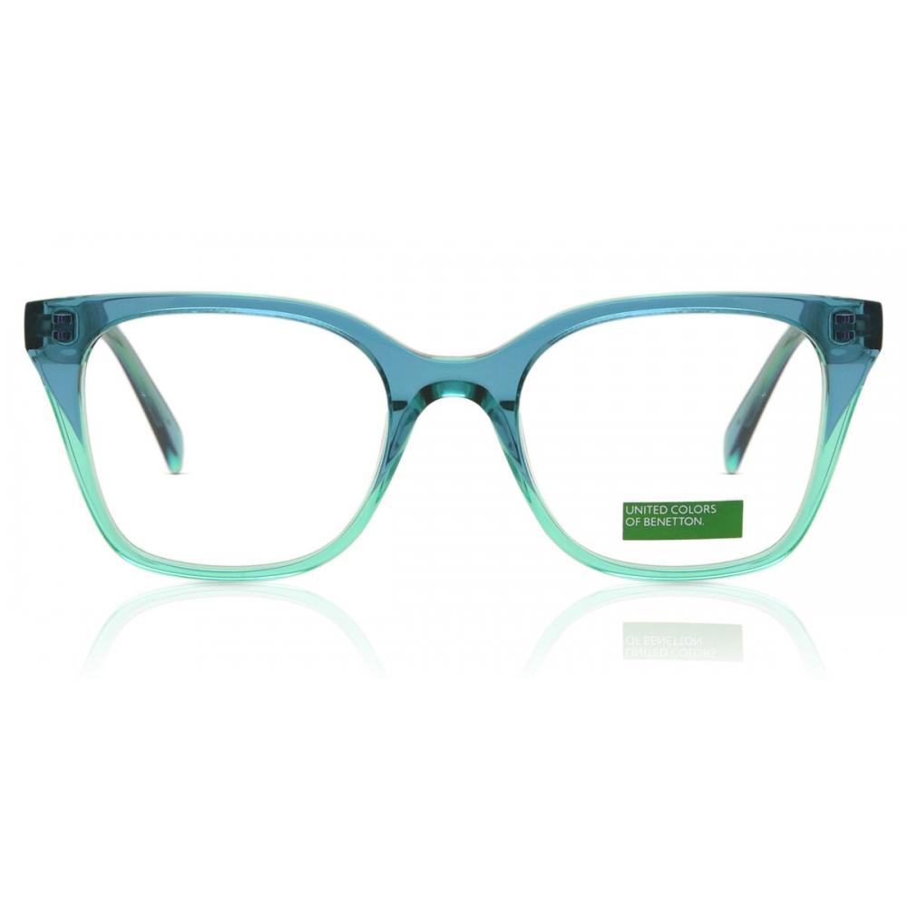 

UNITED COLORS OF BENETTON 1077 766 Женские очки Transparent Two-Tone Blue Green/48-18-140