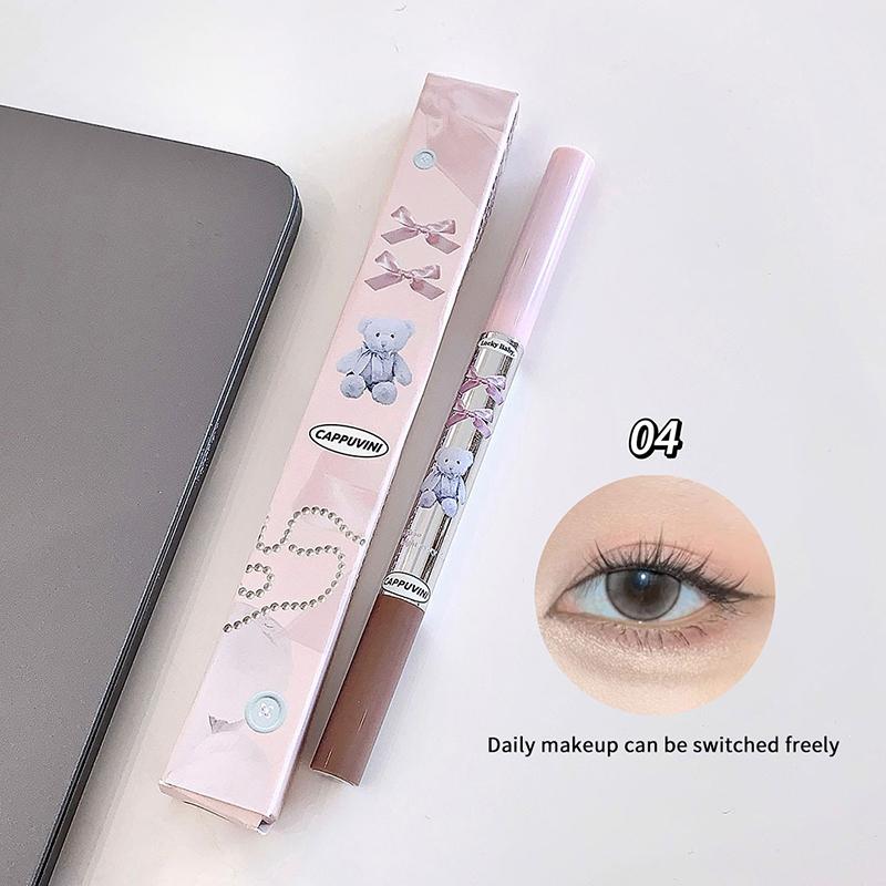 

Cappuvini Double End Lying Silkworm Pencil Highlighter Makeup Pen Enlarge Eyes Under Eye Highlighter Makeup Stick Slim Soft Tip 4