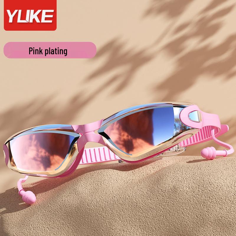 Okulary pływackie HD Anti-Fog dla krótkowzroczności z zatyczkami do uszu dla mężczyzn i kobiet