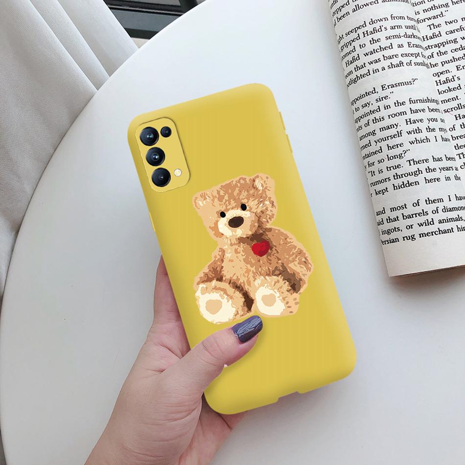 For Oppo Reno5 Pro Case Cute Cat Cactus Painted Soft Silicone Back Cover For Oppo Reno 4 5 Reno4 Reno5 Pro 5G Phone Cases Bumper