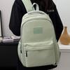 Schoolbag Solid Color Simple Versatile Backpack Couple Lightweight Large Capacity Student School Bag Short Trip Daily Commuter Backpack