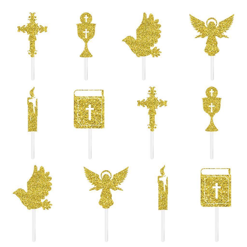 First Communion Bathing Baptism Baby Birthday Party Arrangement Gold Dust Cake Plugin Customization