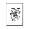 Affiche / Poster Papier Photo - PLANETEE - Collection « J'peux Pas Minimaliste » - Motif Colley - Format A2 - Papier 310 G Perlé