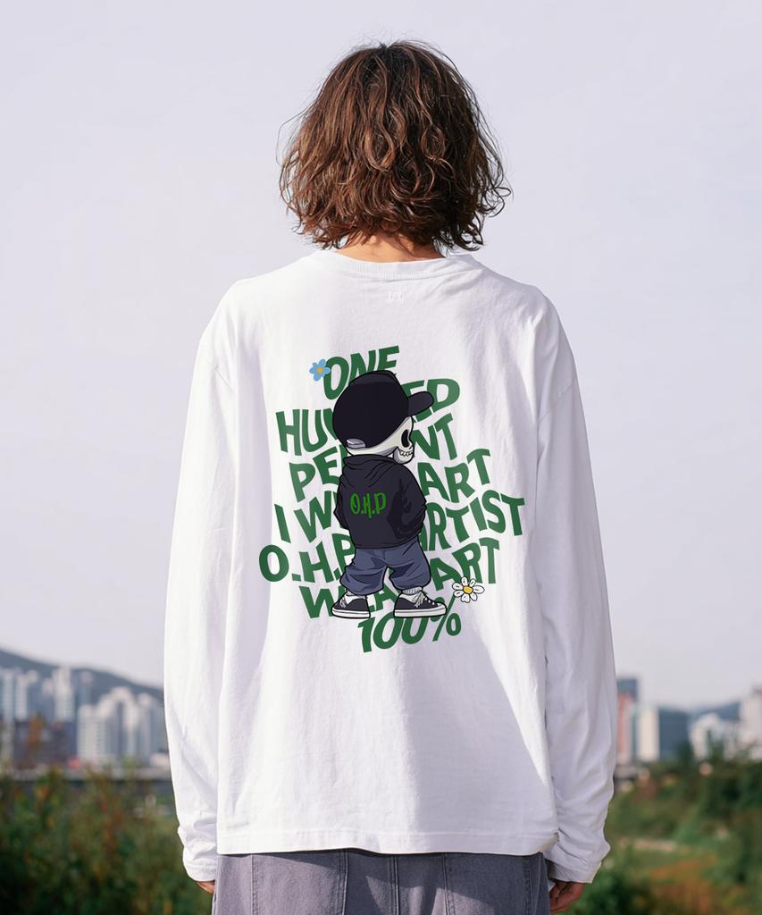 OHP Ohpxharmonia4 B Hip Skull Crew Neck Long Sleeve T-Shirt
