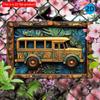 2d Flat 30*20cm, Vintage Indian Bus Wooden Wall Art, Wooden Sign for Bedroom, Living Room and Office Decor, Perfect for Room Decor, for Home, Kitchen