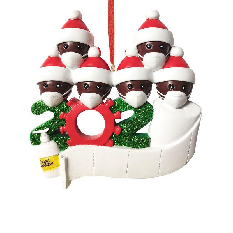 Hochwertige PVC 2020 Weihnachten Weihnachtsbaum Hängende Weihnachtsmann Anhänger mit Maske
