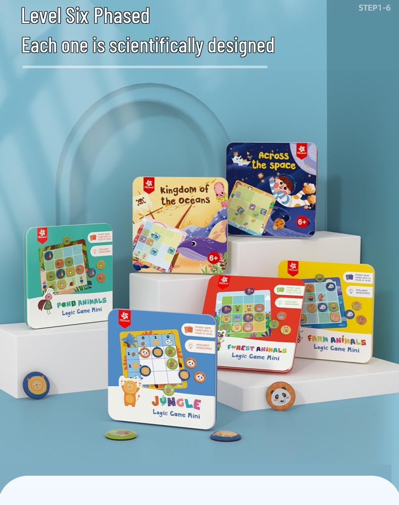 Pinwheel Children's Magnetic Sudoku Logic Puzzle Game for Elementary Students
