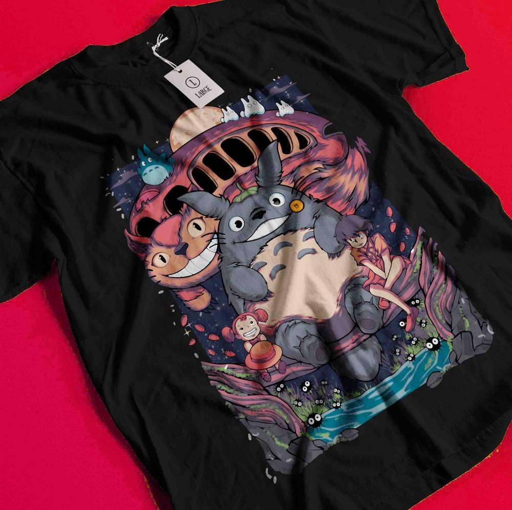 

My Neighbor Totoro T-Shirt Studio Ghibli Spirited Away Anime Gift Shirt All Size BB722 4XL
