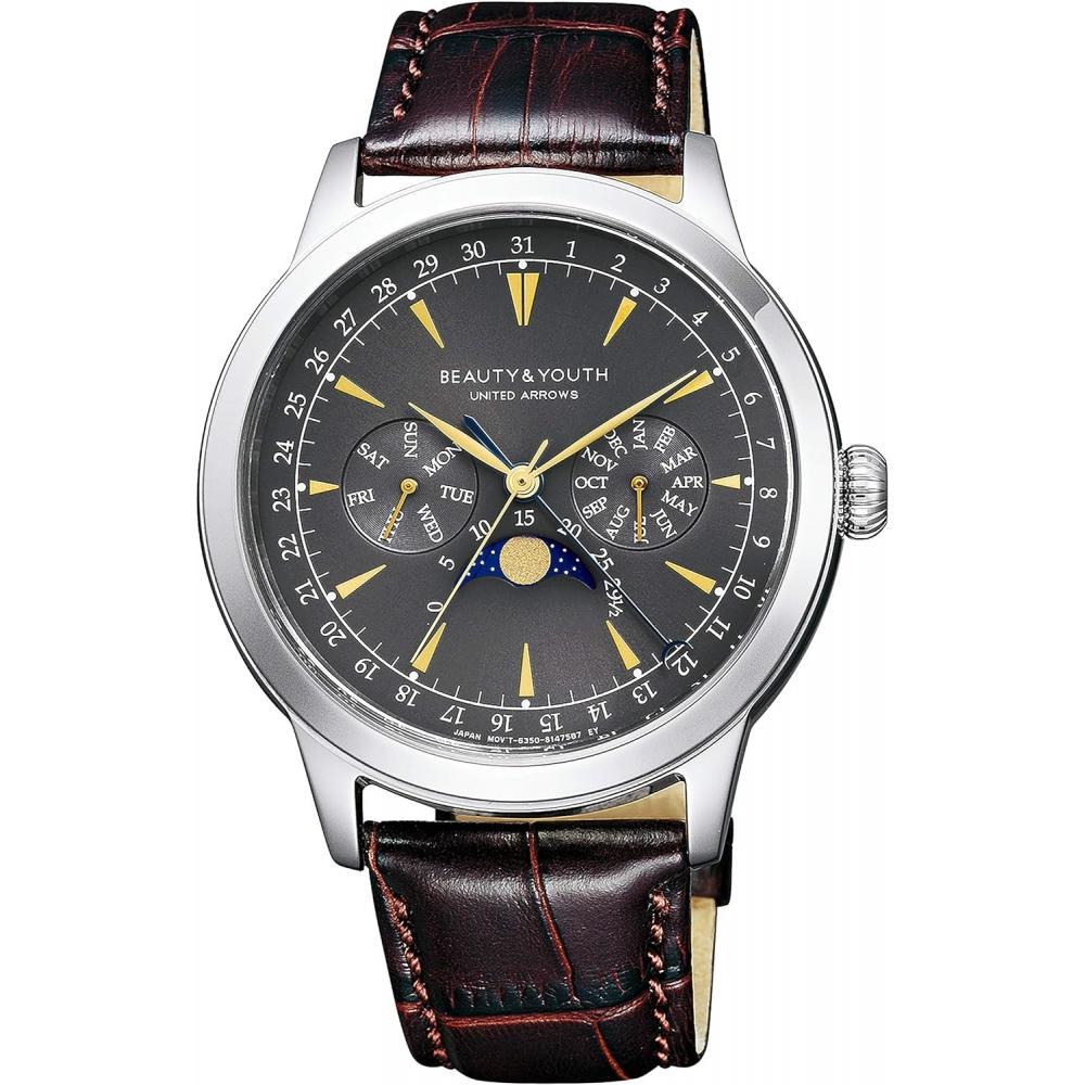 

No Citizen [Гражданин] Часы Beauty Youth United Arrows Beauty Youth United Arrows Moon Phase Limited Edition Bh5 218 60 Мужские коричневые