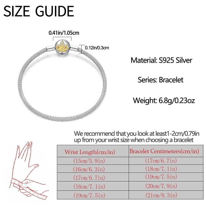 925 Silver Bracelet with Star Moon Four Leaf Clover Heart Charms DIY Jewelry Making CZ Chain For Women