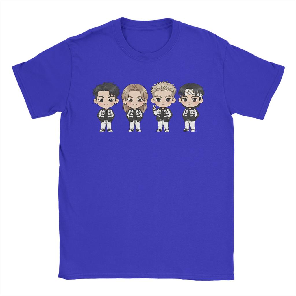 LNGSHOT chibi Ohyul Ryul Woojin Louis T-Shirt Unisex Lustige Baumwoll-T-Shirts Rundhals Kurzarm T-Shirts Übergrößen Kleidung