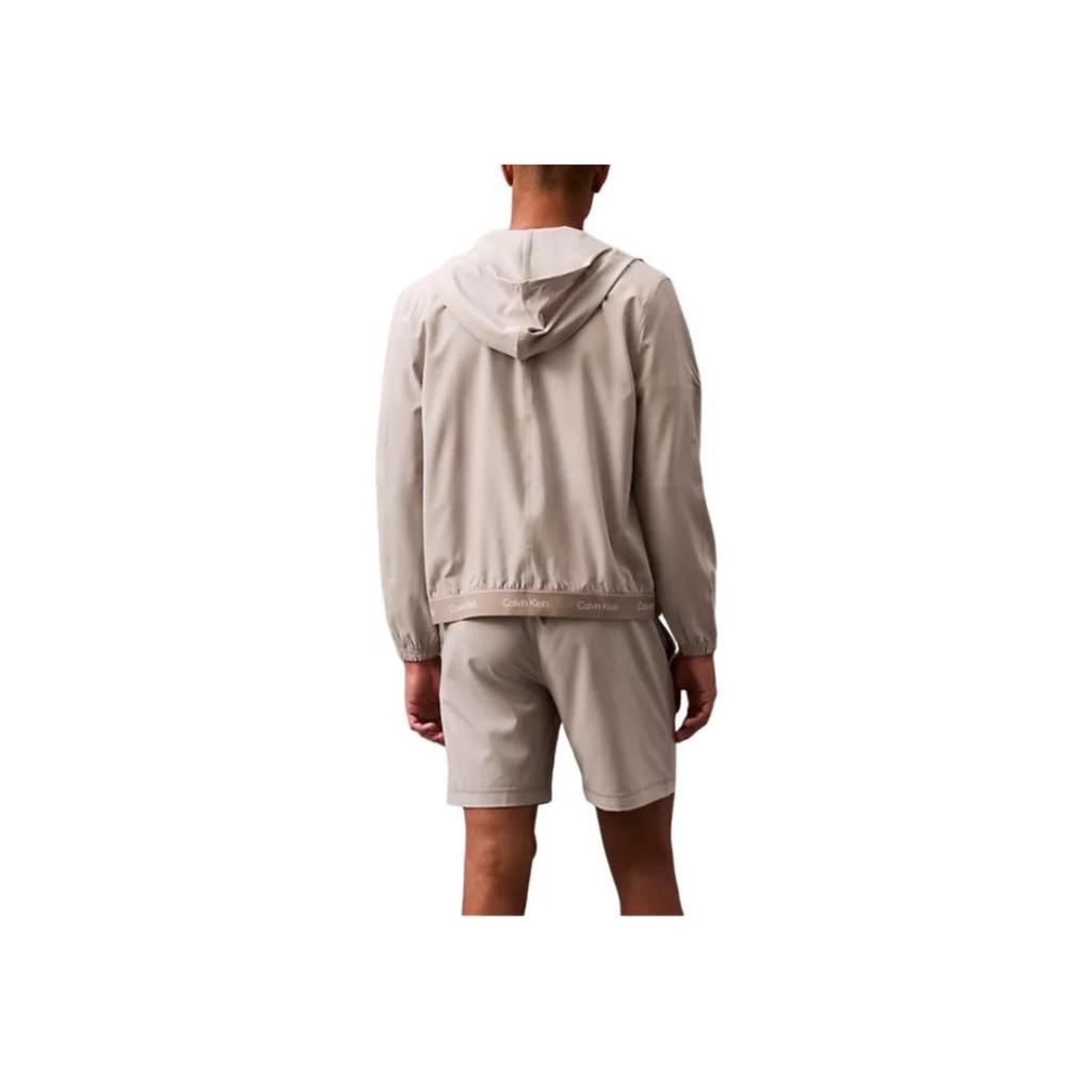 Calvin Klein Minimalist Comfortable Versatile Casual Hooded Zip Jacket Men jackets White 403F525-020