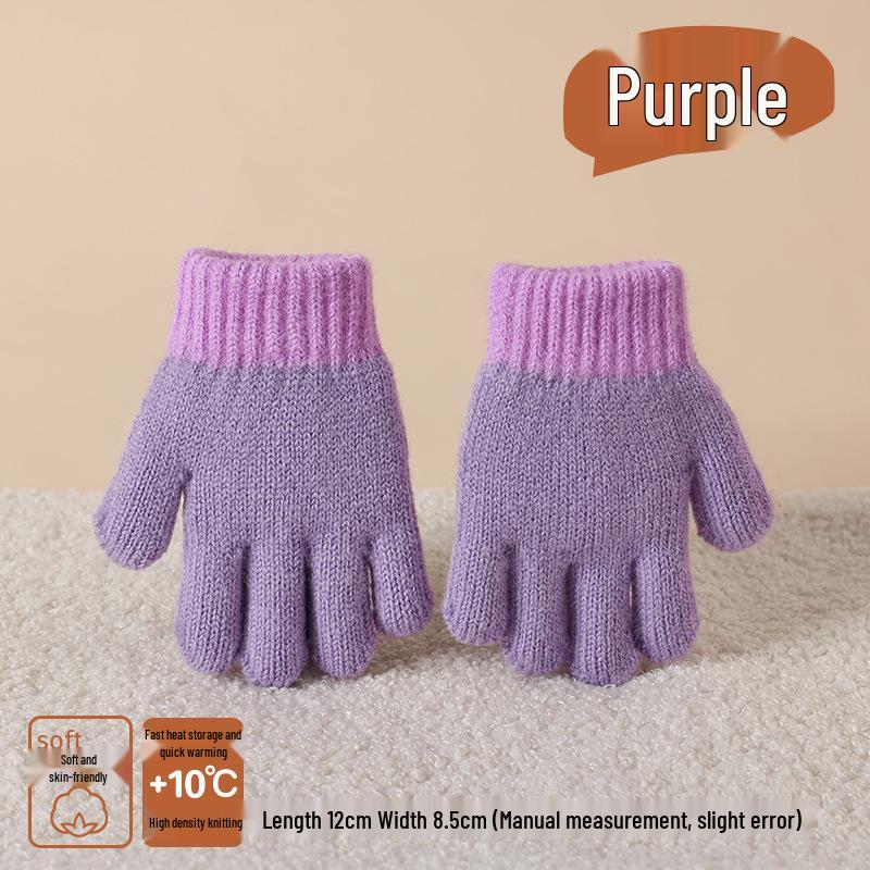 Winter Warmth: Cute Knitted Wool Gloves for Baby Boys & Girls