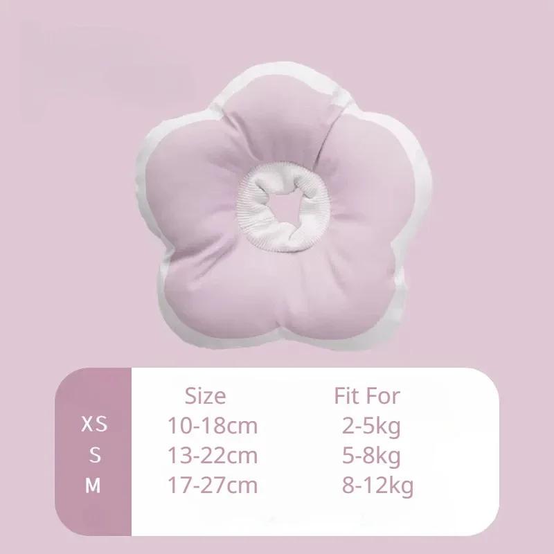 Waterproof Elizabeth Cat Collar Adjustable Neck Collar Cotton Pet Cone E-Collar with Cute Flower Pattern for Cat Dog Pet Collar