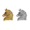 Astrological Horse Head Brooch  Alloy Fashion Accessory For Jackets Shawls Formal Gatherings Statement Badge Pin