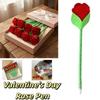 Valentine's Day Rose Flower Ballpoint Pens Smooth Writing Valentine's Day Rose Pen  Office Supplies
