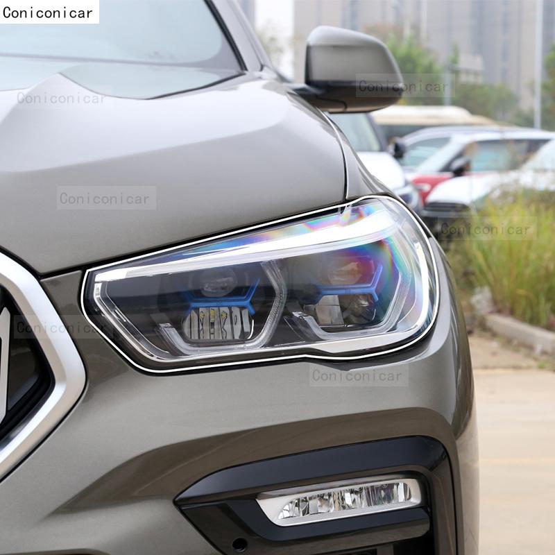 Für BMW X6 X6M F16 G06 F96 2015- Auto Außen Scheinwerfer Kratzfest Frontleuchte Transparentes TPU Schutzfolie Zubehör