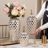 Electroplated Ceramic Vase Decor Luxury General Storage Tank Tall Universal Jar Living Room Dining Table Home Decor Ornaments