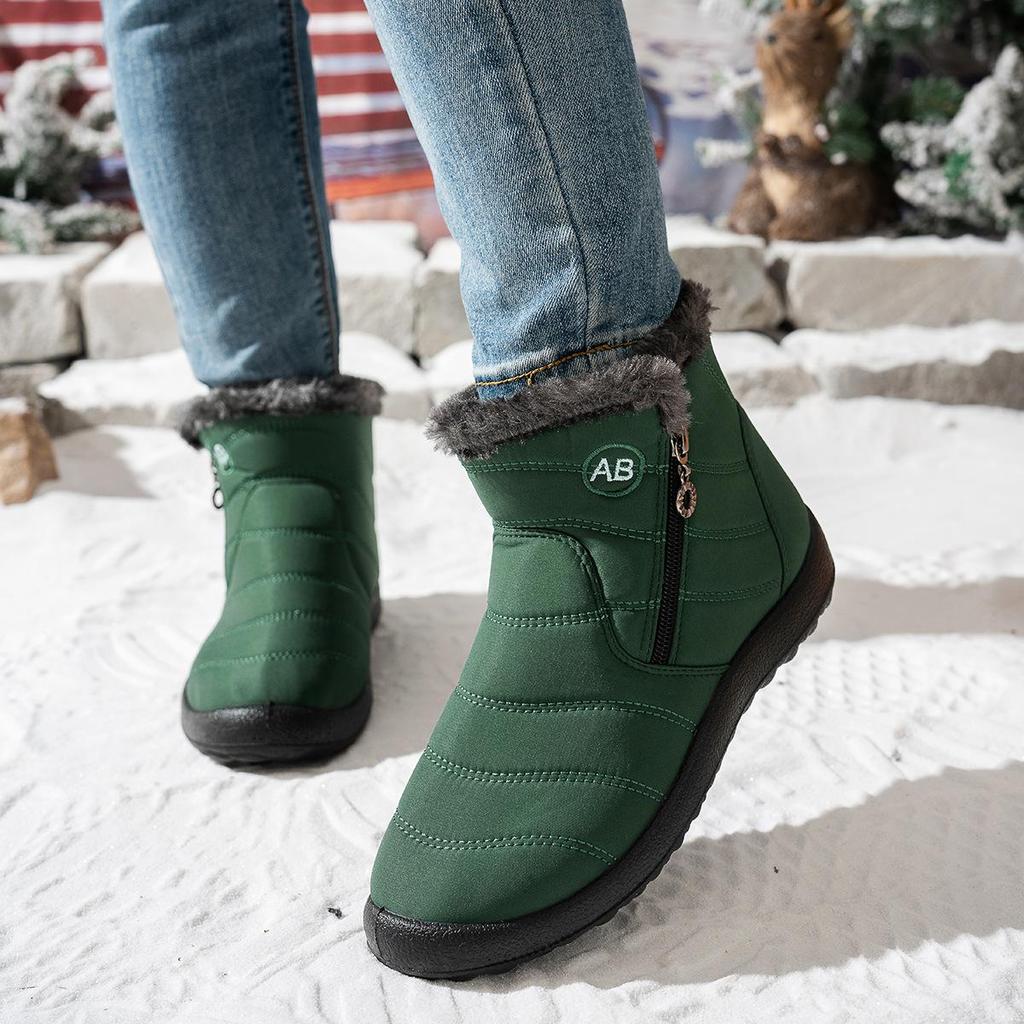 Women's Waterproof Snow Boots - Non-Slip, Warm, Plus Size 44 Outdoor Cotton Shoes