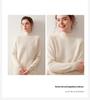 Women's Korean Style Cashmere Sweater: Half-High Collar, Solid Color, Short Raglan Sleeve, Perfect for Autumn and Winter