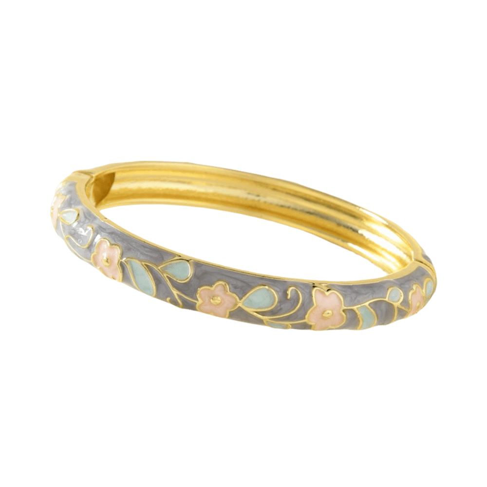 Floral Motifs Cloisonne Bangle Zinc Zinc Zinc Alloy Dropped Glaze Bracelet  Party Jewelry
