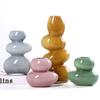 Pebble Shape Geometric Stacking Glass Vase Flower Vase Flower Arrangement Accessories Terrarium Home Decoration Accessories