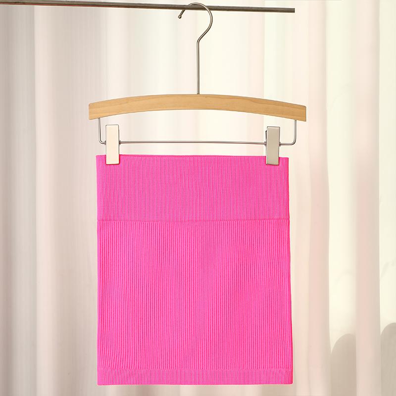 

FINETOO Весна Лето Высокая талия Эластичная Деловая Женская Мини-юбка Черная Утягивающая Вязаная Юбка-полубоди Профессиональная Работа L розовый