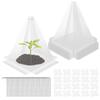 20/40Pcs Plant Cloches Cover Greenhouse Garden Seedling Cloches Set Reusable Against  Bird Snails/Weather Influences