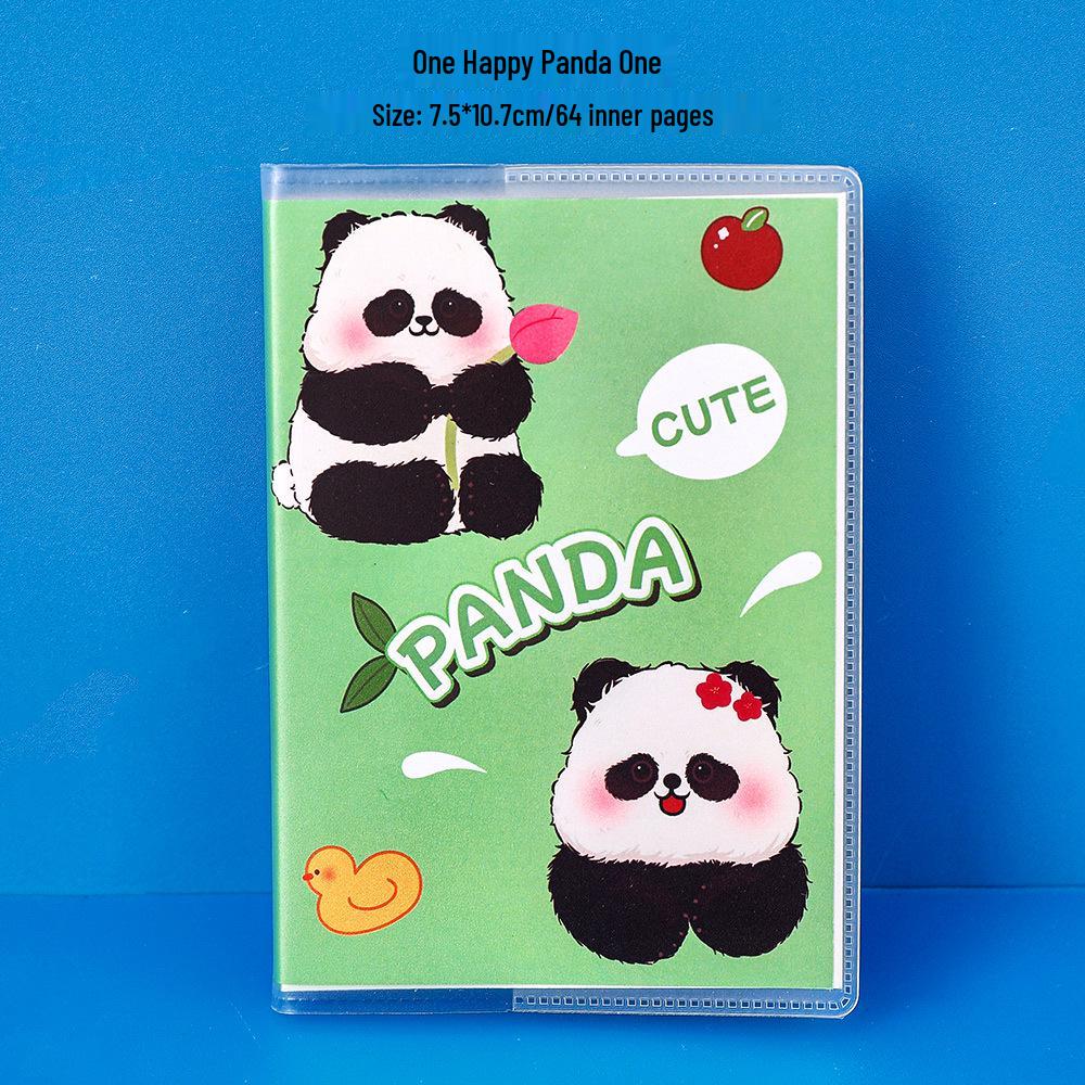 Creative Panda Silicone Notebook: Student Mini Cartoon Portable Diary Planner 10.7*7.5 CM
