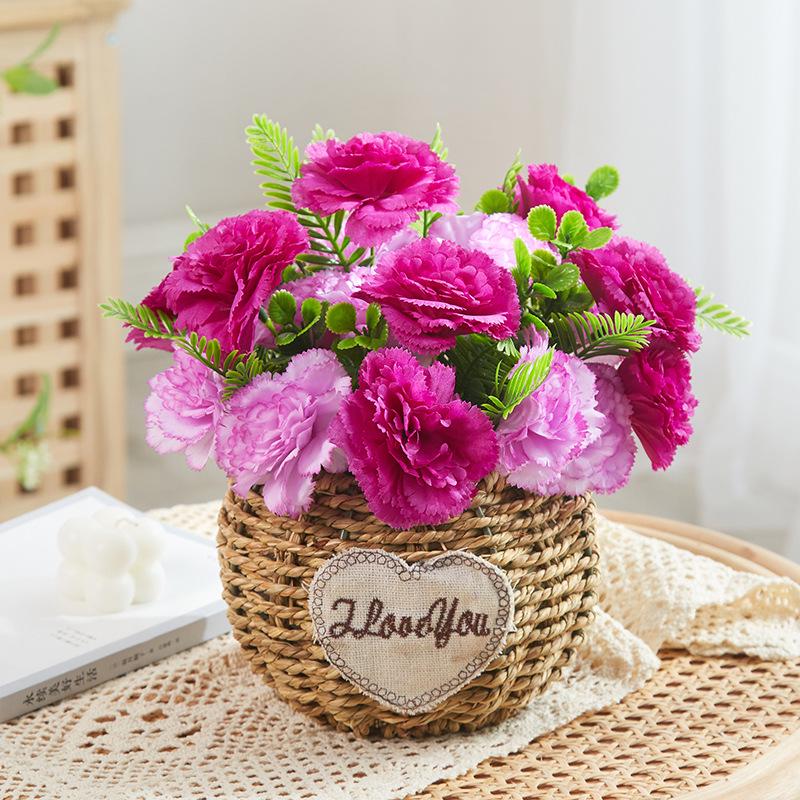 Silk Sunflower Floral Arrangement: Artificial Potted Bouquet for Living Room and Dining Table Decoration.