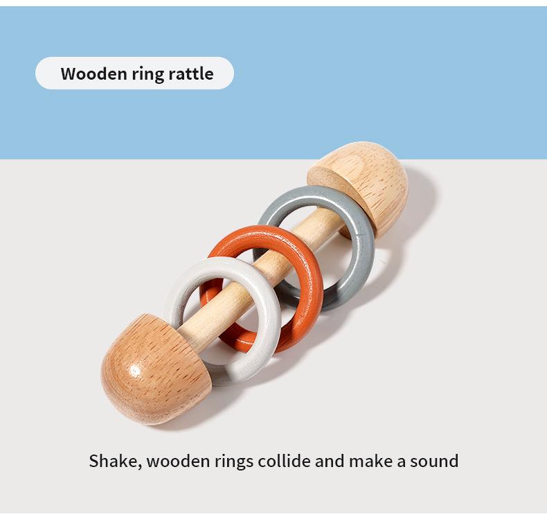 Orff 5-Piece Baby Music Set: Wooden Xylophone, Wind Chimes, and Soothing Instruments for Early Education.