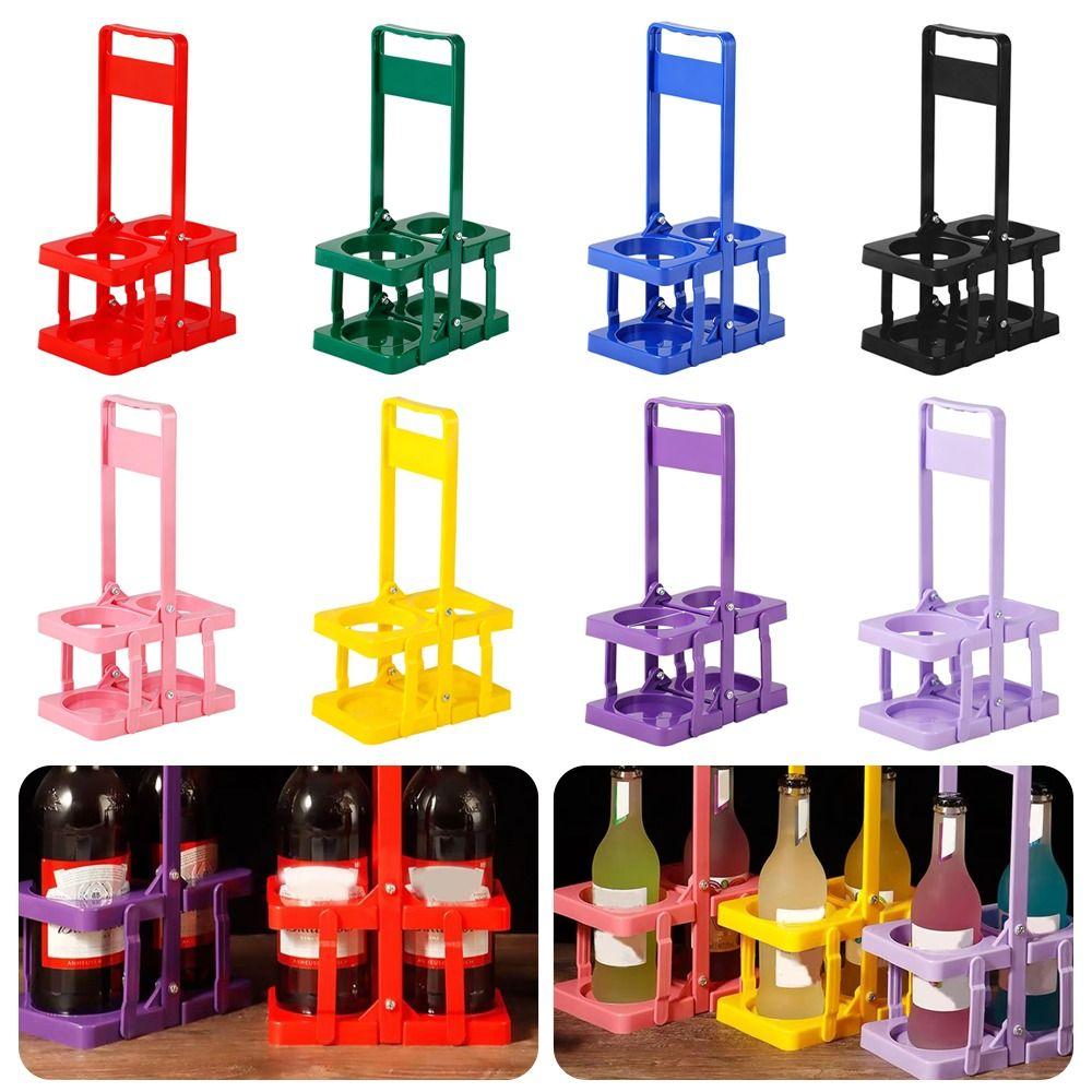 1Pcs Basket Cup Organizer Beer Bottle Carrier 2 Holes Drink Holder Durable Beer Rack