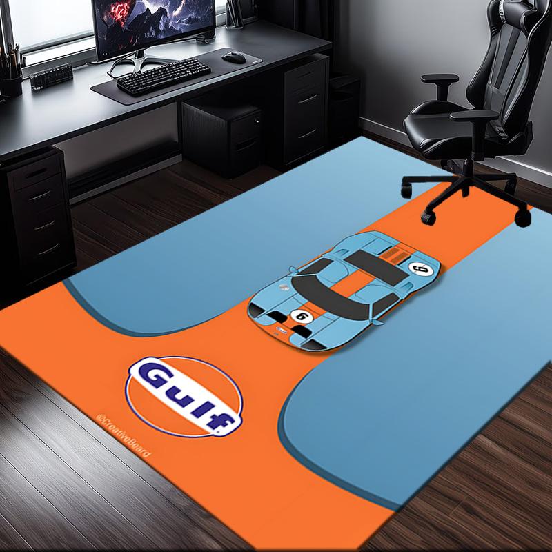 1PC Gulf Car Rug for Livingroom,Bedroom, Palyroom, Chair Rug, Area rug, Game Carpet, Large Size Rug Fan Christmas gift
