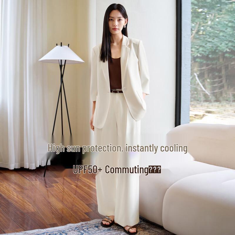 JOOZE & ANNA COU Women s Pleated Draped UV Protection Straight-Leg Trousers XL