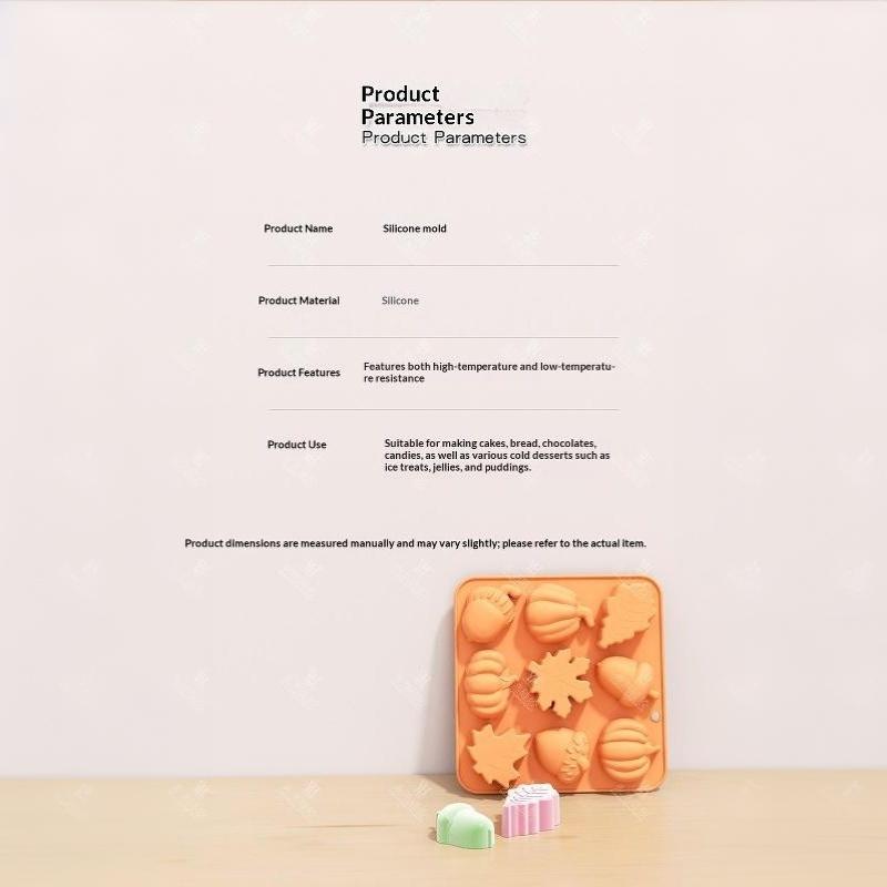 Non Stick Food Grade Silicone Fall Mold Pumpkin Leaf Acorn Shapes For Baking Chocolate Candy Desserts