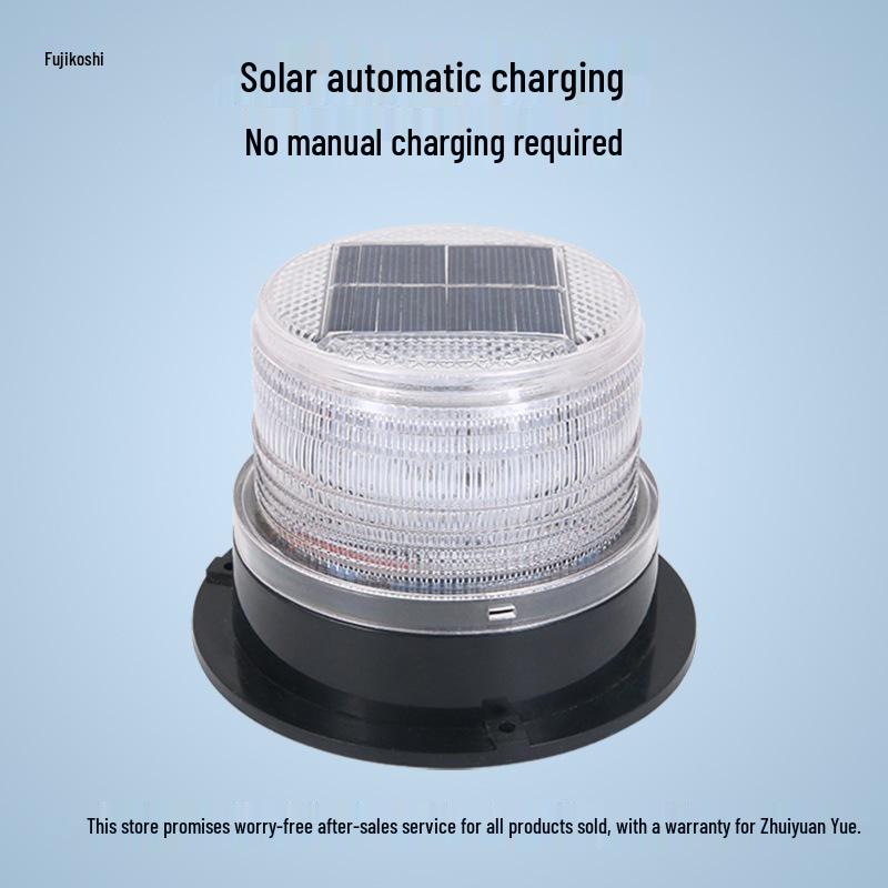 

Magnetic Solar Vehicle Roof Warning Light Red Blue Small (Clear Cover)