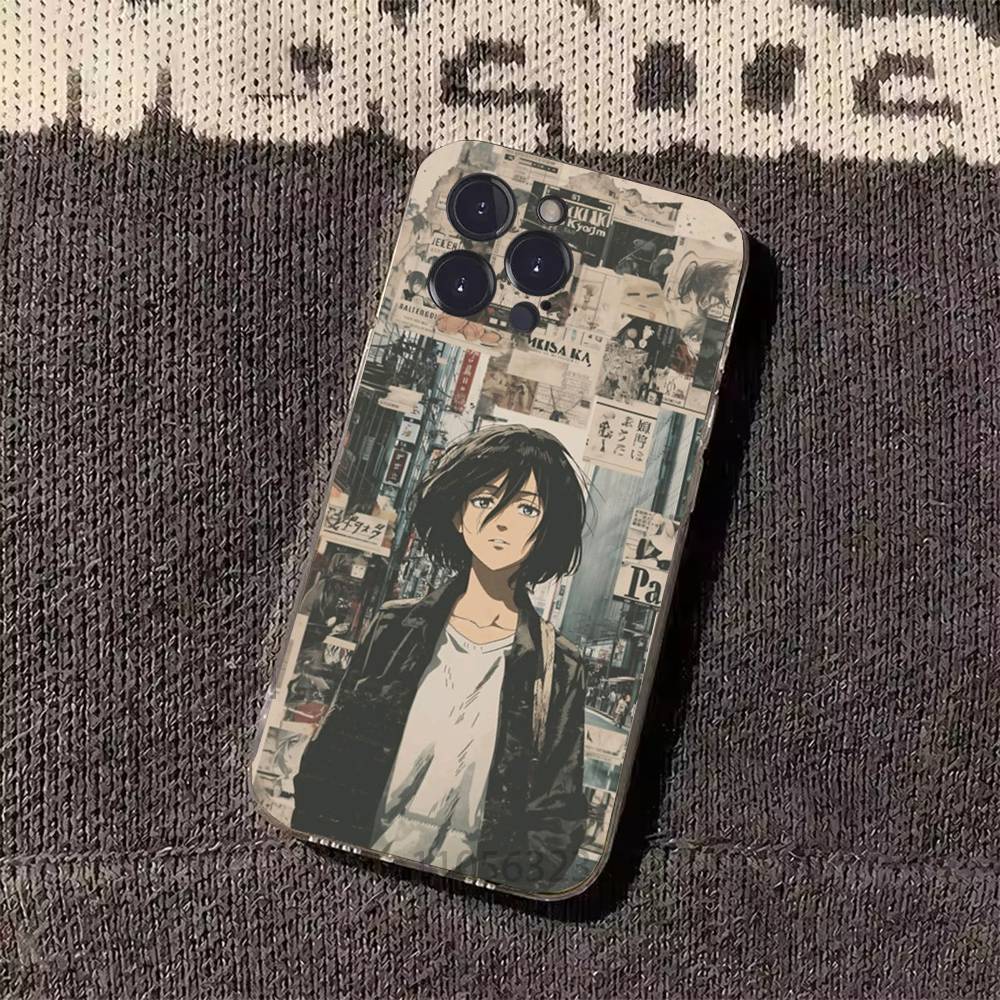 Attack On T-Titan Mikasa Phone Cases For iPhone 17 16 15 14 13 12 11 Pro Max Plus Luxury Camera Protection Plastic