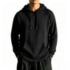Men's Hooded Pullover Sweatshirt Solid Loose Casual Long Sleeve.