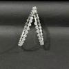 Rhinestone Paved Hoop Earrings Circle Diamond Crystal Silver Gold Two Tone Statement Party Drop Earrings for Women
