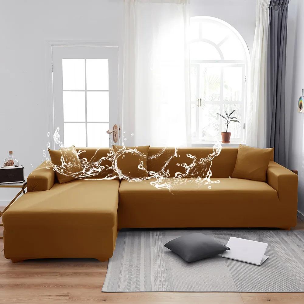 

Водонепроникні чохли на диван 1/2/3/4 місця Еластичний однотонний чохол для дивана L-подібний чохол-протектор для дивана Чохли для лавки 2 SEAT (145-185CM)
