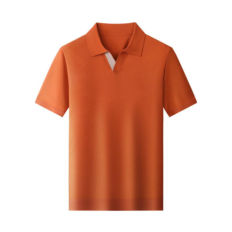 

High-end Polo Shirt Men s Lapel Short-sleeved High-end Casual Summer Men s Half-sleeved T-shirt Clothes M