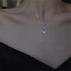 New Fashion Crystal Tassel Moonstone Charm Necklace For Women Teen Creative Pendant Elegant Party Necklaces Jewelry Gift
