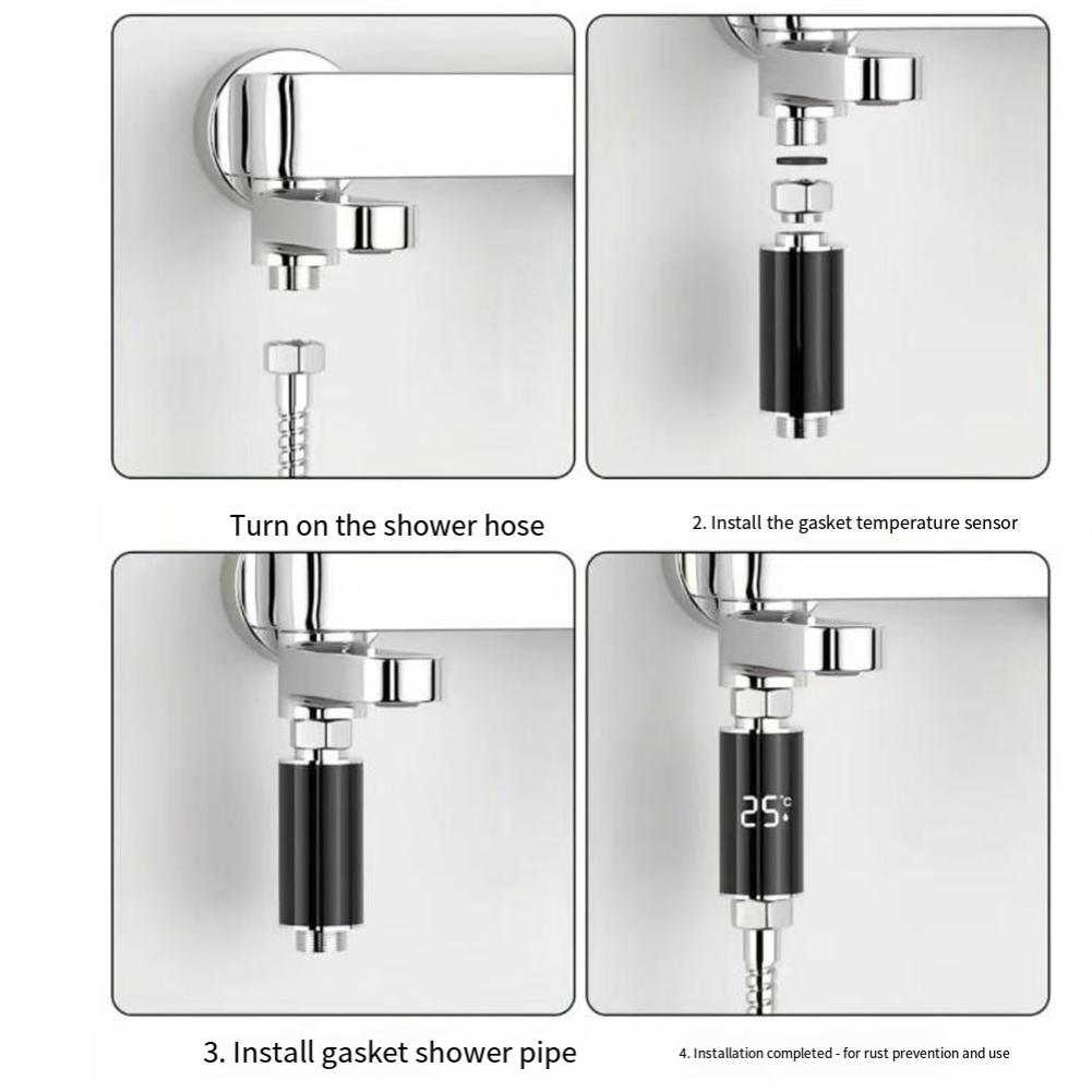 Intelligent Temperature Measurement LED Bath Thermostat Real-time Water Display