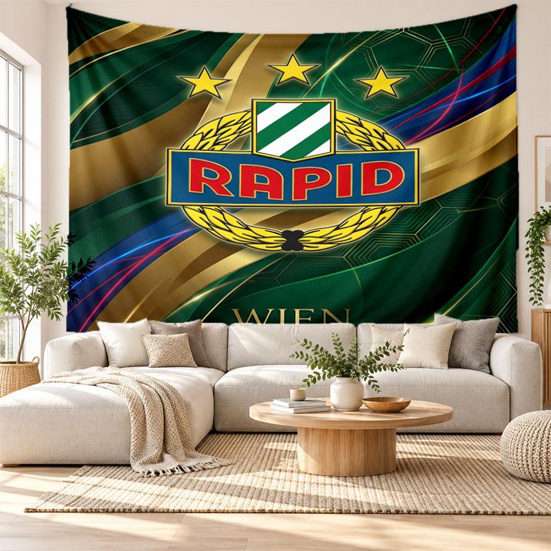 Rapid Wien FC Wall Tapestry, Soft Fabric Wall Hanging, Decorative Backdrop For Bedroom Home Wall Art