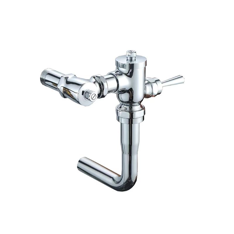Universal Brass Water Saving Wall-Mounted Toilet Flush Valve Set for Hotel and Public Toilet Use